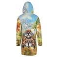 thumbnail image 2 of Hello Fall Autumn Wreath Schnauzer Pumpkins Pickup Truck All Over Print 3D Hooded Duffle Toggle Coat Miniature Schnauzer Dog Lover - 13011, 2 of 6