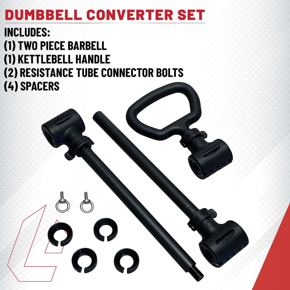 Lifeline Fitness Dumbbell Converter Set – Transform Dumbbells into Barbell & Kettlebell