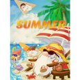 thumbnail image 2 of Cuadros Decorativos Pintura de diamante DIY playa de verano completo taladro redondo cuadro de diamantes de imitación Likrtyny embutido en tela, 2 of 9