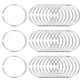 thumbnail image 1 of Anillos sueltos Uxcell de 3.1" x 3.5", 60 piezas, anillos de metal para tarjetas de índice, cuadernos y carpetas, tono plateado, 1 of 7