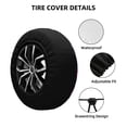 thumbnail image 2 of Honeii Hawaiian Island Beach Shark Print Tire Covers, Waterproof Anti-UV Sun Snow Rain Tire Covers for Trailers, RV, Camper, SUV, Truck-14 inch, 2 of 6