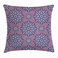 thumbnail image 1 of Purple Mandala Throw Pillow Cushion Cover, Middle Eastern Oriental with Ornamental Featured Lines, Decorative Square Accent Pillow Case, 24 X 24 Inches, Dried Rose Indigo Light Blue, by Ambesonne, 1 of 2
