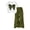 Army Green, variant on Two Piece Sets for Girls, Old Girls Clothing, Bow Printed Short Sleeve T-Shirt and Cargo Pants Outfits 5-15 Years
