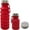 Red, variant on Collapsible Water Bottle (Black) - Reusable, BPA Free, Silicone, Foldable Portable & Leak Proof - Sports Water Bottle with Carabiner