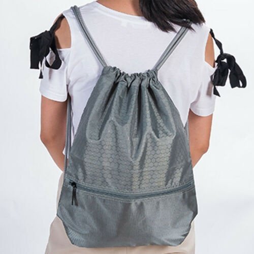 String Drawstring School Backpack Bag Cinch Sack School Tote Gym Bag Sport Pack