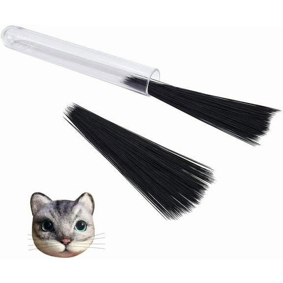 500 Pcs Animal Whiskers for Crafts Needle Felting 2.5-3.4 inch Long Black Simulated Animal Beards for Cat Mouse Rabbit Puppets