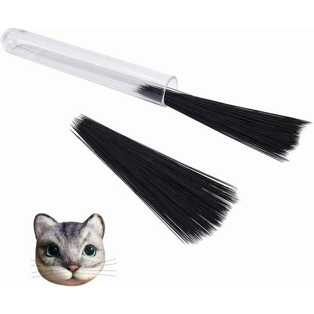 500 bigotes de animales para manualidades con fieltro agujado, de 6,35 a 8,64 cm de largo, negros, simulados, para marionetas de gatos, ratones y conejos.