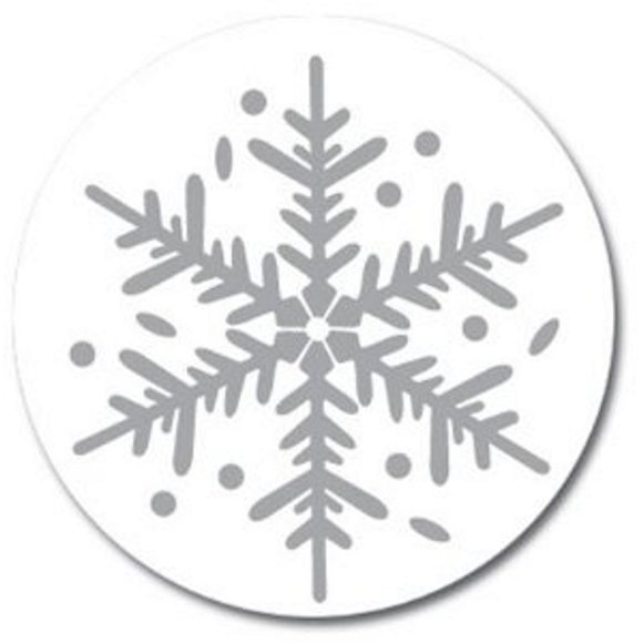 Great Papers! 1" Snowflake Seals, Silver (903396)