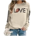 thumbnail image 4 of Women Game Day Sweatshirts Novelty Football Printed Long Sleeve Crew Neck Tops 2025 Fall Fashion Casual Classic Fit Blouses, 4 of 4