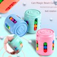 thumbnail image 2 of Blue Mini Cola Can Fidget Cube with Rotating Beads - Educational Stress Relief Toy for Kids 4-6, Durable Plastic, Cross-Border Cognitive Development Plaything, 2 of 6