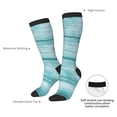 thumbnail image 4 of Balery Teal Turquoise Wood Calcetines novedosos Calcetines deportivos Calcetines hasta la rodilla Calcetines de algodón Calcetines originales y geniales, 4 of 6