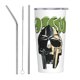 thumbnail image 1 of Vaso MF DOOM de 20 oz, de acero inoxidable, con aislamiento al vacío, para viaje, para automóvil, taza con pajita para bebidas calientes, té helado, café, 1 of 8