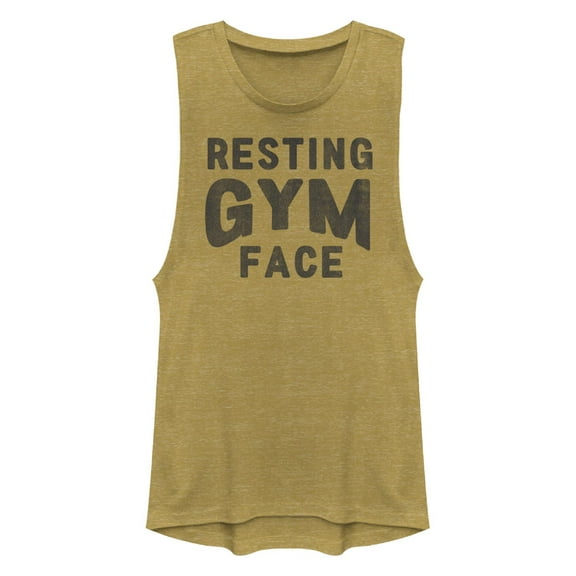Junior's Lost Gods This Is My Resting Gym Face Festival Muscle Graphic T-Shirt