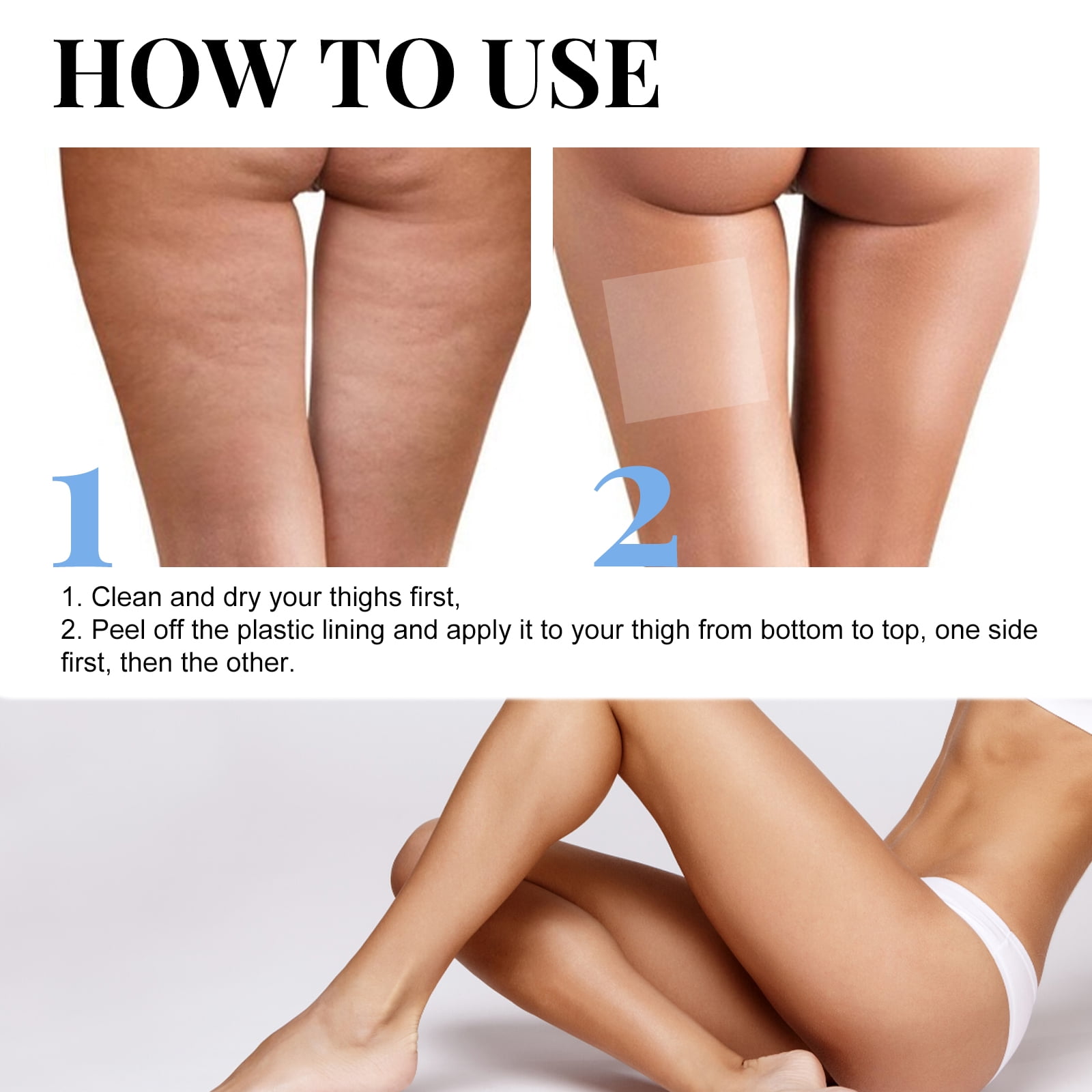 Alvantor Thigh Lift Tape Adhesive Invisible Leg Lift Tape Breathable Waterproof Body Shaping for Women, 10PCS