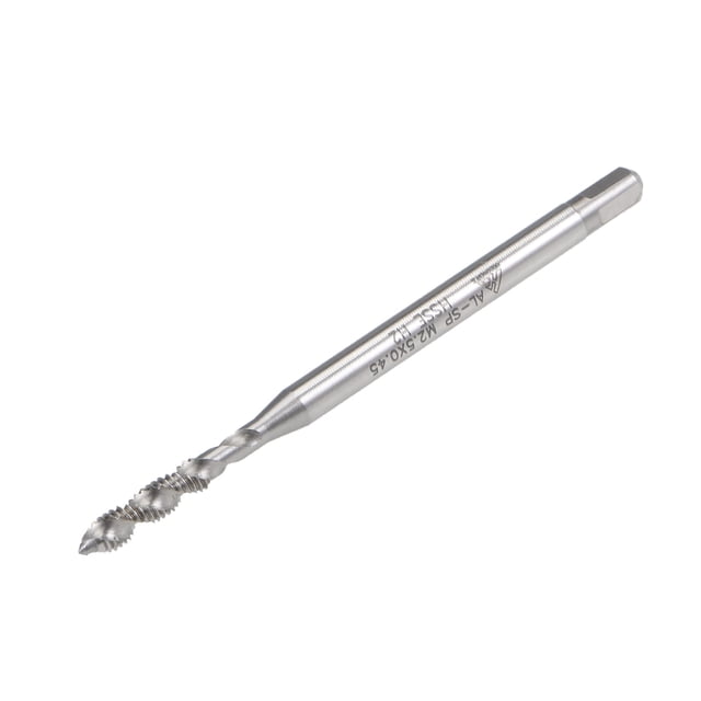 Unique Bargains Robinet à Filetage Cannelé Spiralé M2.5 x 0.45, Robinet à Enfilage Métrique HSS Cobalt Non Revêtu, Corps Rond avec Extrémité Carrée