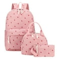 thumbnail image 2 of Blekii 3PCS Cute Bow Backpack Set – Kawaii Aesthetic Daypacks with Built-In Organizer Corduroy Three-Piece Backpack [Three-Piece Set] Pink (Strawberry), 2 of 9