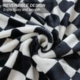 Astarin Checkered Throw Blanket, Twin Size Dark Gray Blankets & Throws
