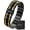 Black/Gold, variant on MagnetRX®Titanium Bracelet – Bracelets for Men – Premium Fold-over Clasp & Adjustable Length with Sizing Tool (Black)
