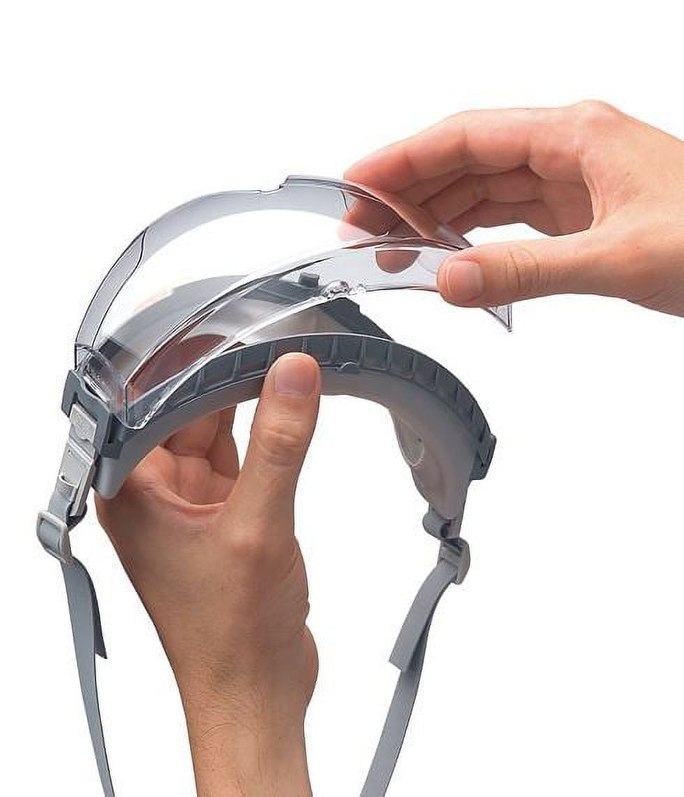 Uvex Stealth Safety Goggles With Clear Hydroshield Anti-Fog Lens, Grey Body & Ne