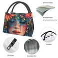 thumbnail image 4 of Disketp Bohemian Colorful Flower Woman Bolsa Térmica Estampada, Bolsa Térmica Aislante para Almuerzo, Playa y Campamento, 4 of 6