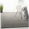 thumbnail image 2 of SAFAVIEH Primo Mason Solid Shag Area Rug, Light Grey, 4' x 4' Square, 2 of 8