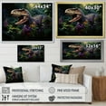 thumbnail image 4 of Designart "Velociraptors Roaming in the Jungle" Animals Framed Wall Art Decor - Modern Purple Dinosaur Bedroom Framed Canvas Wall Art, 4 of 6