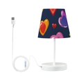 thumbnail image 3 of Rainbow and Hearts LED Desk Lamp Table Lamp USB Bedside Nightstand Small Lamp for Bedroom Living Room Kids Room, 3 of 8