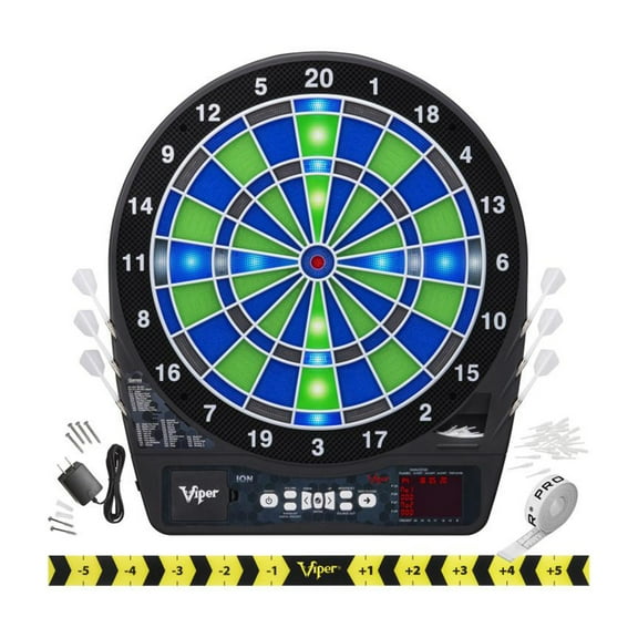Viper Ion Electronic Dartboard w/ 48 Games, Up to 8 Players, Blue/Green