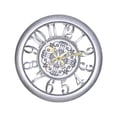 thumbnail image 1 of serony Horloge Murale Rétro 11 Pouces Décorative Anti-Ticking pour Bureau Maison Argent, 1 of 8