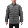 thumbnail image 4 of Men’s Heavyweight Insulated Microfiber Removable Hood Quilted Zip Puffer Jacket (Charcoal, L), 4 of 5