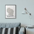 thumbnail image 3 of Stupell Industries Shabby Chic Wisconsin Patterned Grey US State Design Black Framed Giclee Art, 24 x 30, by Ziwei Li, 3 of 7