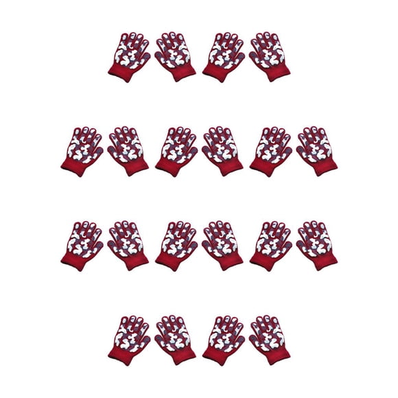 Minnieouse 1 par de guantes de invierno para niños, exquisitos, cómodos, cálidos, cubiertas para dedos artesanales con patrón de camuflaje rojo + Rojo+Camuflaje 10piezas Minnieouse CBP367325