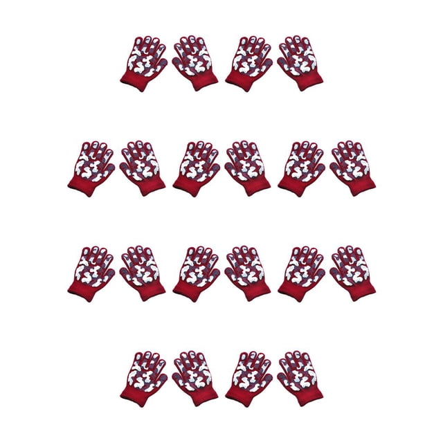 Minnieouse 1 par de guantes de invierno para niños, exquisitos, cómodos, cálidos, cubiertas para dedos artesanales con patrón de camuflaje rojo + Rojo+Camuflaje 10piezas Minnieouse CBP367325