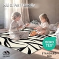 thumbnail image 4 of ODIKA 3'x5' Machine Washable Non-Slip Area Rug, Savanna Inspired Banded Elegant Fashionable High Traffic Rug, Black, 660178, 4 of 5