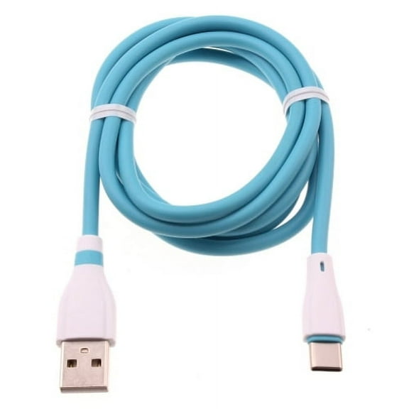 4ft USB-C Cable for Samsung Galaxy S23 FE Phone - Blue Charger Cord Power Wire Type-C Fast Charge Sync for Samsung Galaxy S23 FE 6.4" (Fan Edition) Model