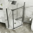thumbnail image 3 of Spaco Frameless Shower Door 36 in.D x 36 in.W x 72 in.H Corner Shower Enclosure with Clear Tempered Glass Pivot Shower Door, Foldable Shower Door for Bathroom, Black, 3 of 5