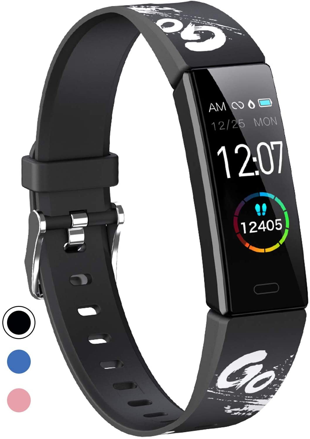 Mgaolo Slim Fitness Tracker, IP68 Waterproof Activity Tracker with Blood Pressure Heart Rate