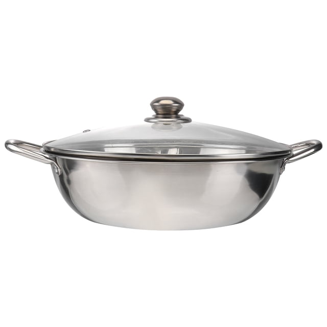 unbranded Hot Pot Cookware Acero Inoxidable Con De Doble Compartimento Y Asa