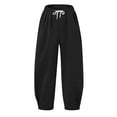 thumbnail image 3 of Lenago Men's Summer Fashion Drawstring Elastic Solid Color Loose Casual Trousers on under 10, 3 of 5