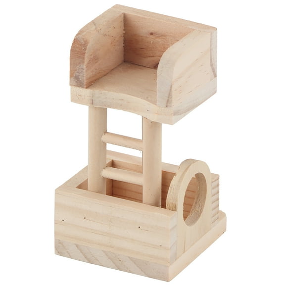 <p>Hamster Lookout Platform, Lookout Tower Toy Natural Wooden Without Paint Hamster Lookout Tower, Durable For Pet</p>