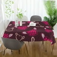 thumbnail image 6 of GZHJMY Valentine's Day Love Heart Tablecloth, Rectangle Waterproof Washable Polyester Table Cover for Picnic Dinner Holiday Party Decor, 60 x 120 Inch, 6 of 7
