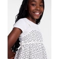 thumbnail image 4 of Wonder Nation Girls Layered Top with Short Sleeves, Sizes 4-18 & Plus, 4 of 6