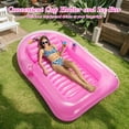 thumbnail image 7 of MoKo Pool Floats Adult, Large Floating Bed with Ice Bar, Tanning Bed Pool Raft Inflatable Lounger with Drink Holder Tanning Chair Inflatable Pool Toys for Party Beach Backyard, 7 of 7