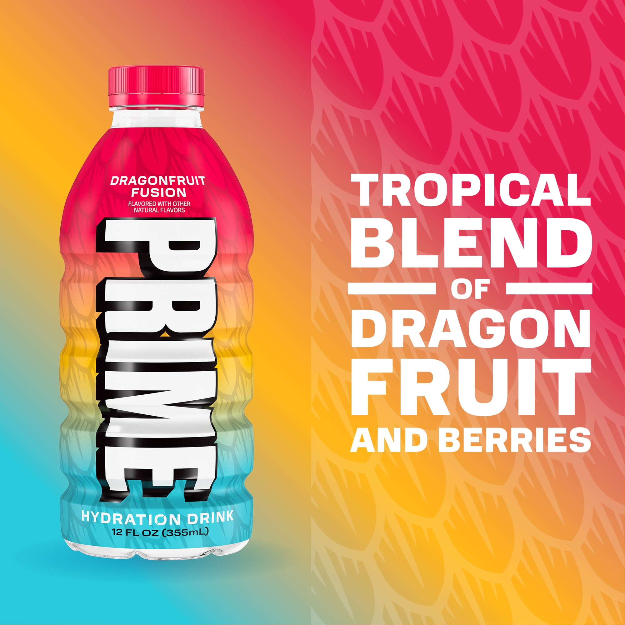 Prime Hydration Sports Drink, Variety Pack, Future Freeze, Orange Swirl, Dragonfruit Fusion, 12 fl oz, Bottles