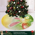 thumbnail image 6 of FMSHPON Easter Eggs Flowers Bunny Rabbits Butterfly Xmas Christmas Tree Skirt Stand Mat for Holiday Party Decoration Indoor Outdoor 36 inches, 6 of 6
