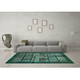 thumbnail image 3 of Ahgly Company Indoor Round Abstract Light Blue Modern Area Rugs, 7' Round, 3 of 4