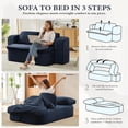 thumbnail image 4 of NeoKo 2-in-1 Convertible Compression Sofa, Modern Folding Futon Floor Foam Compression Sofa Bed with Multifunctional Blanket and Pillows, Suitable for Living Room, Bedroom, No Assembly Required., 4 of 8