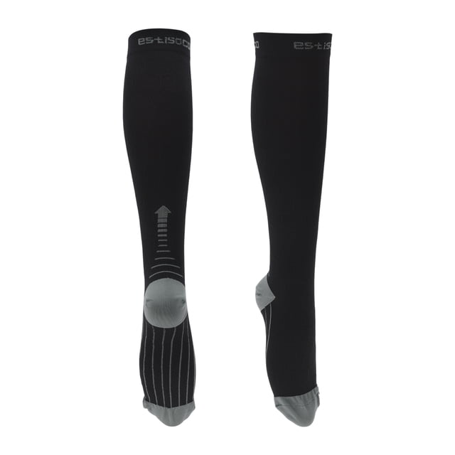 Calcetines de ciclismo Unique Bargains, absorbentes de sudor, antiolor, antifricción, gris oscuro y negro, tamaño L, 1 par.