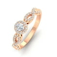 thumbnail image 2 of Certified 1/2 Carat TW Diamond Infinity Engagement Ring in 10k Rose Gold (G-H, I1), 2 of 5