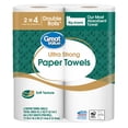 thumbnail image 2 of Great Value Ultra Strong Paper Towels, 2 Double Rolls, 2 of 9